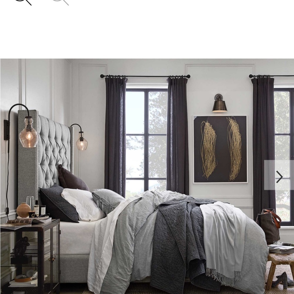 Pottery Barn Gray Duvet Cover